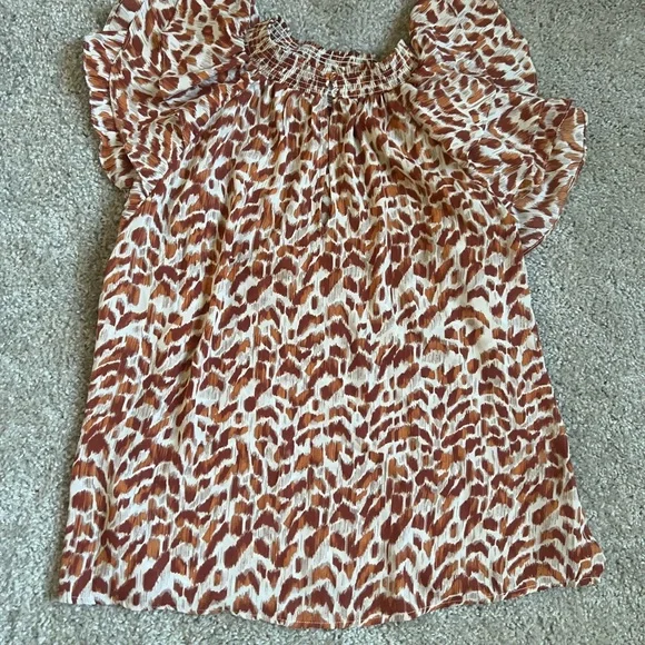 ⭐️Firm Price ⭐️ Barely worn Large top with ruffles sleeves - Picture 3 of 9